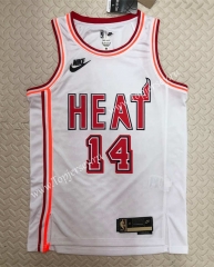 2022-2023 Retro Edition Miami Heat White #14 NBA Jersey-311