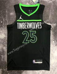 2022-2023 Jordan Limited Version Minnesota Timberwolves Black #25 NBA Jersey-311