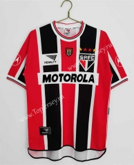Retro Version 2000 Sao Paulo Futebol Clube Away Red&Black Thailand Soccer Jersey AAA-C1046