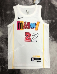 2022-2023 City Edition Miami Heat White #22 NBA Jersey-311