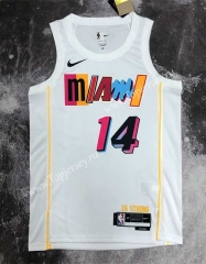 2022-2023 City Edition Miami Heat White #14 NBA Jersey-311