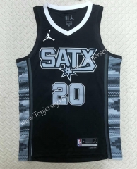 2022-2023 Jordan Limited Version San Antonio Spurs Black #20 NBA Jersey-311