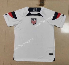 ( S-4XL ) 2022-2023 World Cup USA Home White Thailand Soccer Jersey AAA-818