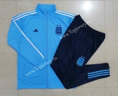 2022-2023 Argentina Light Blue Thailand Soccer Jacket Uniform-815