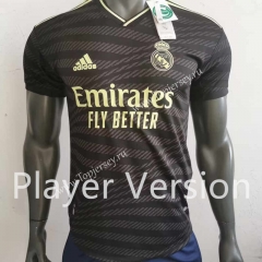 Player Version 2022-2023 Real Madrid 2nd Away Black Thailand Soccer Jersey AAA-518