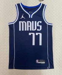 2022-2023 Jordan Limited Version Dallas Mavericks Royal Blue #77 NBA Jersey-311
