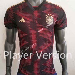 Player Version 2022-2023 Germany Away Red&Black Thailand Soccer Jersey AAA-518