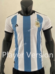 Player Version (3 Stars) 2022-2023 Argentina Home Blue&White Thailand Soccer Jersey AAA-SJ