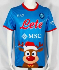 (S-3XL) 2022-2023 Christmas Version Napoli Blue Thailand Soccer Jersey AAA-503