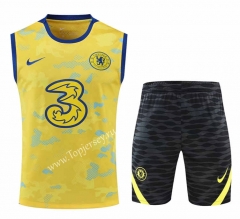 2022-2023 Chelsea Yellow Thailand Soccer Vest Uniform-418