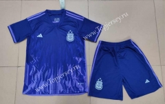 (3 Stars) 2022-2023 Argentina Away Purple Soccer Uniform-718