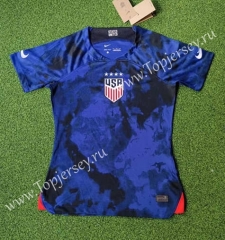 2022-2023 USA Away Blue Thailand Women Soccer Jersey AAA-418