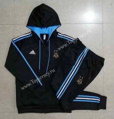 2022-2023 Argentina Black Thailand Soccer Jacket Uniform With Hat-815