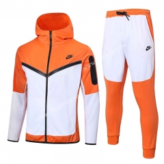 2022-2023 Orange&White Thailand Soccer Jacket Uniform With Hat-815