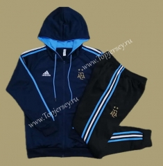 2022-2023 Argentina Royal Blue Thailand Soccer Jacket Uniform With Hat-815