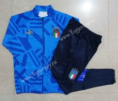 2022-2023 Italy Camouflage Blue Thailand Soccer Jacket Uniform-815