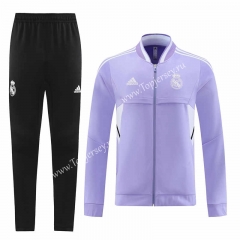 2022-2023 Real Madrid Light Purple Thailand Soccer Jacket Uniform-LH