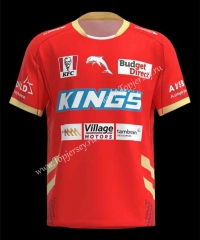 2022-2023 Dolphins Red Thailand Rugby Jersey