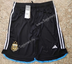 (3 Stars) 2022-2023 Argentina Home Black Thailand Soccer Shorts