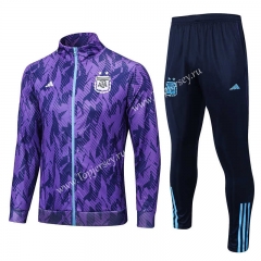 2022-2023 Argentina Purple Thailand Soccer Jacket Uniform-815