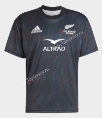 2022-2023 All Blacks Black Thailand Training Rugby Shirt