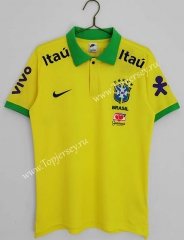 2022-2023 Brazil Yellow Thailand Polo Uniform-C1046