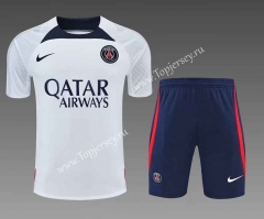 2022-2023 PSG White Thailand Training Soccer Jersey Uniform-418