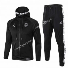 2018-2019 Paris SG Black Thailand Soccer Jacket Unifrom With Hat-815