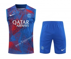 2022-2023 Paris SG Blue Thailand Soccer Vest Uniform-418