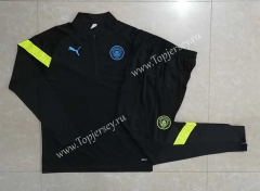 2022-2023 Manchester City Black Thailand Soccer Tracksuit Uniform-815