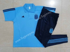 2022-2023 Argentina Light Blue Thailand Polo Uniform-815