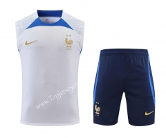 2022-2023 France White Thailand Soccer Vest Uniform-418