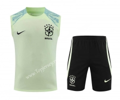 2022-2023 Brazil Light Green Thailand Soccer Vest Uniform-418