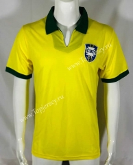 Retro Version 1950-1966 Brazil Home Yellow Thailand Soccer Jersey AAA-503