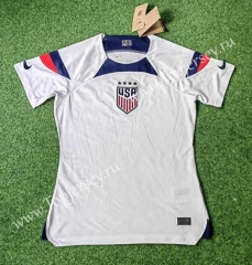 2022-2023 USA Home White Thailand Women Soccer Jersey AAA-418