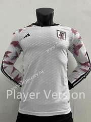 Player Version 2022-2023 Japan Away White LS Thailand Soccer Jersey AAA-2016