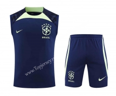 2022-2023 Brazil Royal Blue Thailand Soccer Vest Uniform-418
