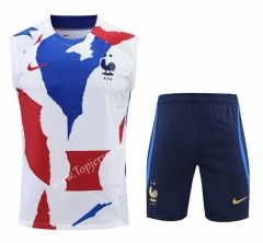 2022-2023 France Blue&White Thailand Soccer Vest Uniform-418