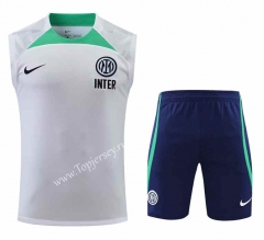 2022-2023 Inter Milan White Thailand Soccer Vest Uniform-418