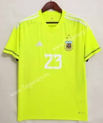 ( 3 Stars ) 2022-2023 Argentina Goalkeeper Green ( #23  E.MARTINEZ )Thailand Soccer Jersey AAA