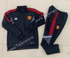 2022-2023 Manchester United Black Kids/Youth Soccer Jacket Uniform-GDP