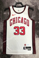 2022-2023 City Edition Chicago Bulls White #33 NBA Jersey-311