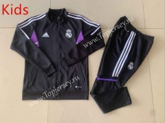 2022-2023 Real Madrid Black Kids/Youth Soccer Jacket Uniform-GDP