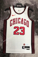 2022-2023 City Edition Chicago Bulls White #23 NBA Jersey-311