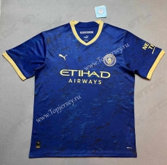 Commemorative Version Manchester City Blue Thailand Soccer Jersey AAA-4952