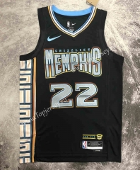 2022-2023 City Version Memphis Grizzlies Black #22 NBA Jersey-311