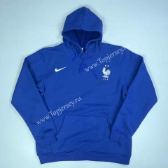 2022-2023 France Blue Thailand Soccer Tracksuit Top With Hat-GDP