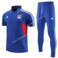 2023-2024 Olympique Lyonnais Blue Thailand Polo Uniform-4627