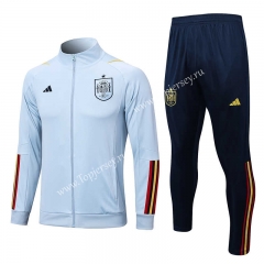 2022-2023 Spain Light Blue Thailand Soccer Jacket Unifrom-815