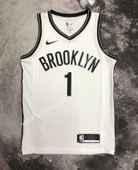 Brooklyn Nets V Collar White #1 NBA Jersey-311